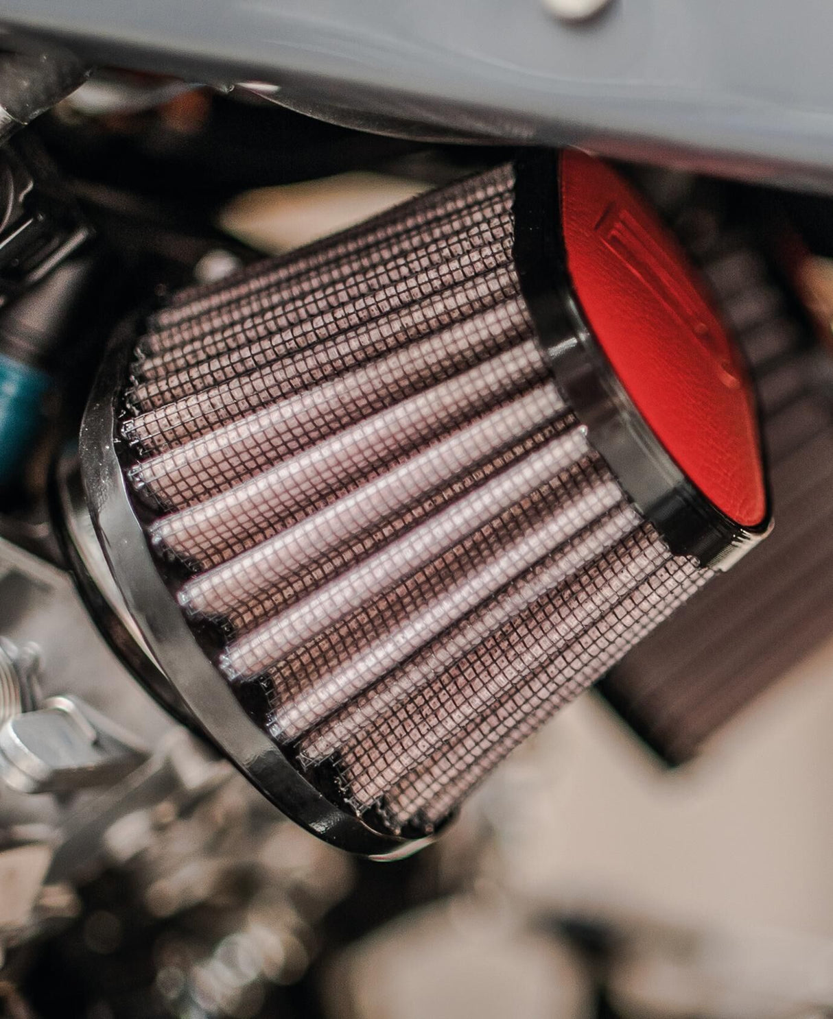 Dna sport luchtfilter leather top sport air filter 100 x 75mm red