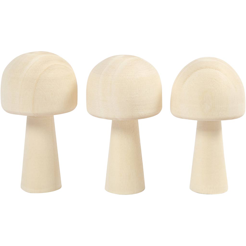 Creativ company paddestoel, h: 5,2 cm, d 2,9 cm, 3 stuk 1 doos