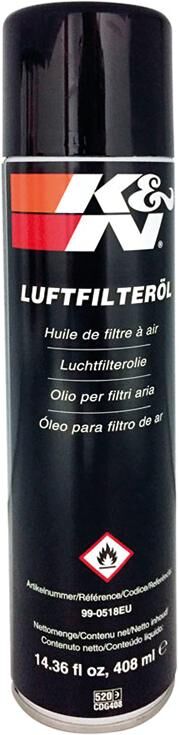 K n luchtfilterolie air filter oil 408ml 99-0518eu