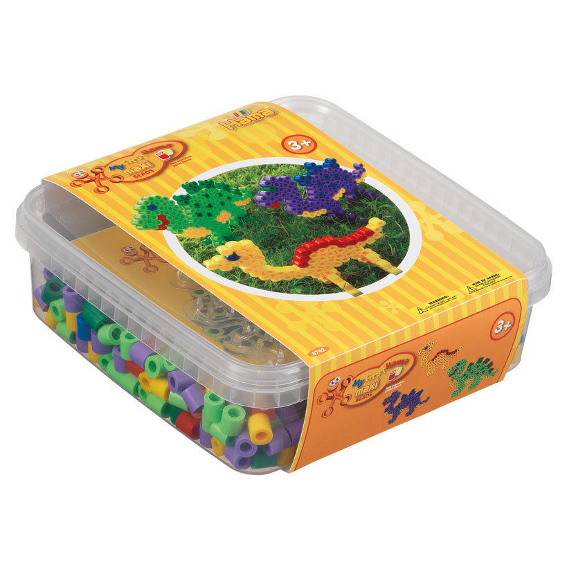 Hama strijkkralenset maxi - dino, 600st.
