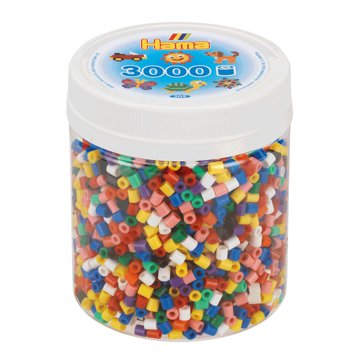 Hama strijkkralen in potje - mix standaard (00), 3000st.