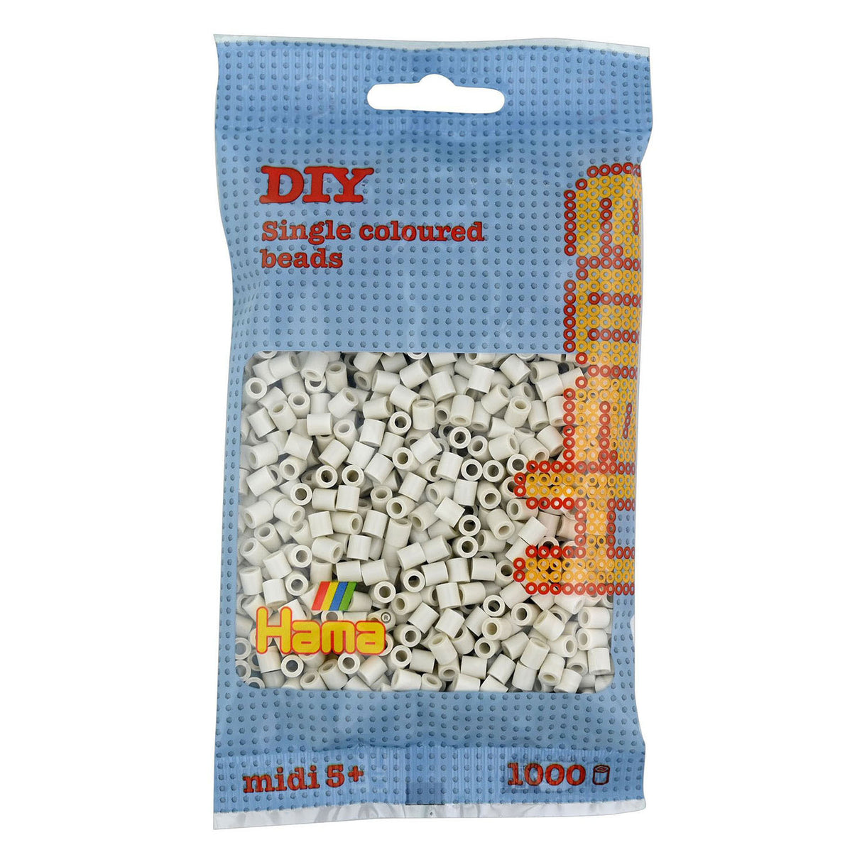 Hama strijkkralen - cloudy white (77), 1000st.