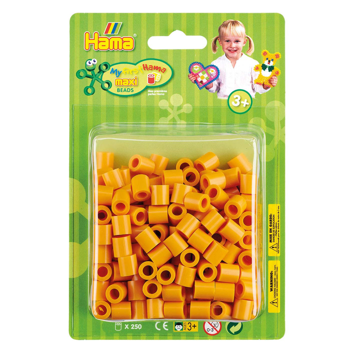 Hama strijkkralen maxi - teddybeer bruin, 250st.