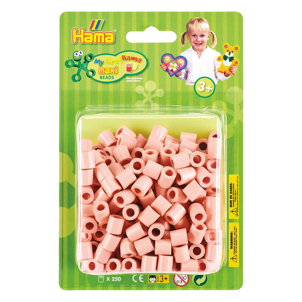 Hama strijkkralen maxi - mat roze, 250st.