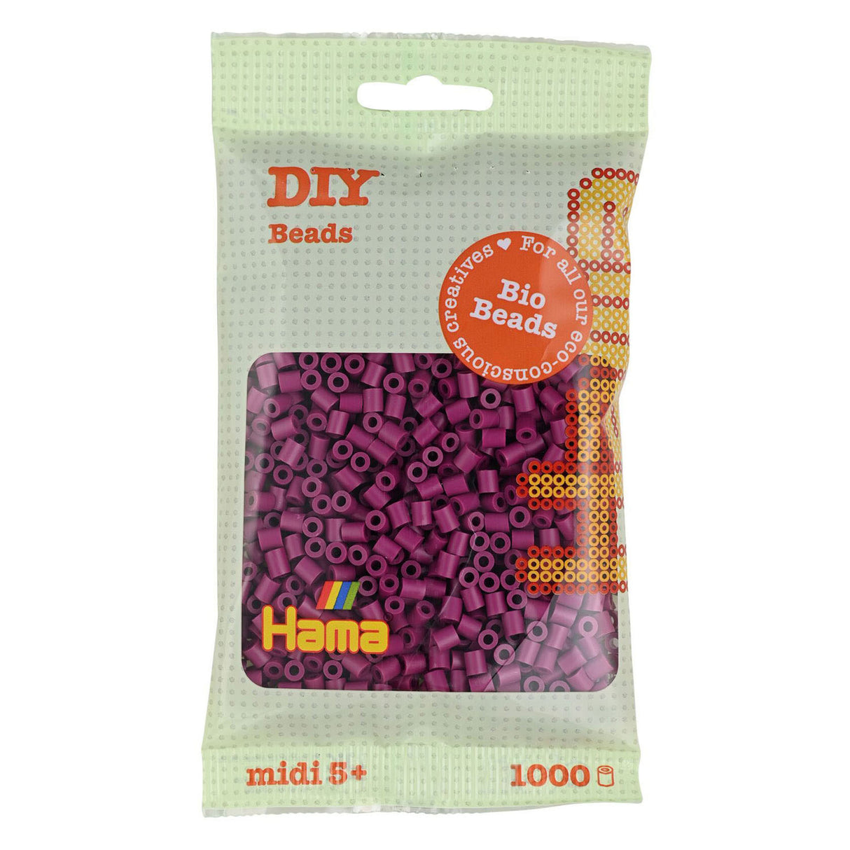 Hama bio strijkkralen - pruim (082), 1000st.