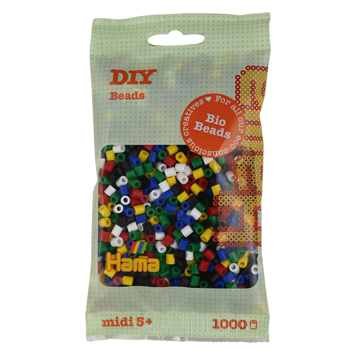 Hama bio strijkkralen - felle kleuren mix (198), 1000st.