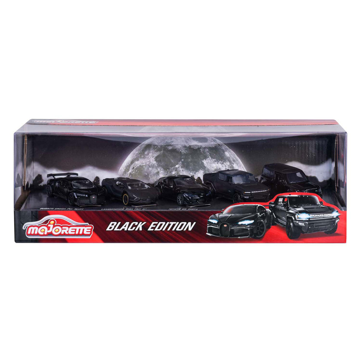 Majorette black edition die-cast voertuigen, 5dlg.