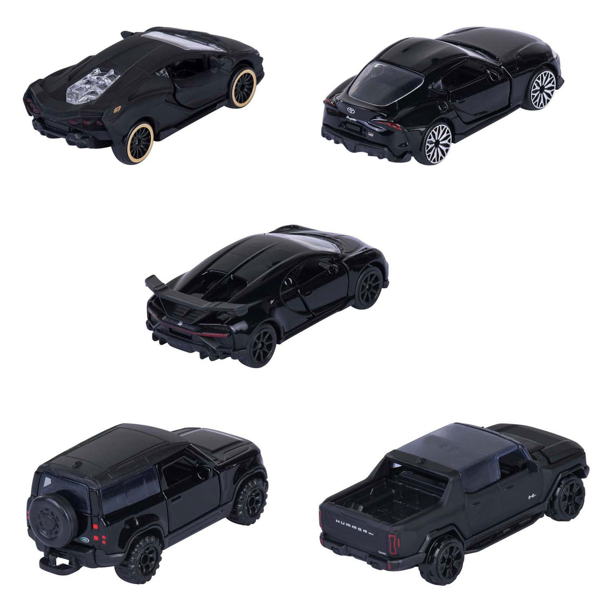 Majorette black edition die-cast voertuigen, 5dlg.