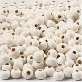 Creativ company houten kralen, d 5 mm, gatgrootte 1,5 mm, ca. 150 stuk, wit, 6 gr 1 doos