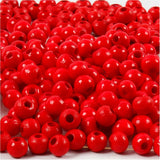 Creativ company houten kralen, d 5 mm, gatgrootte 1,5 mm, ca. 150 stuk, rood, 6 gr 1 doos