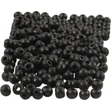 Creativ company houten kralen, d 5 mm, gatgrootte 1,5 mm, ca. 150 stuk, zwart, 6 gr 1 doos