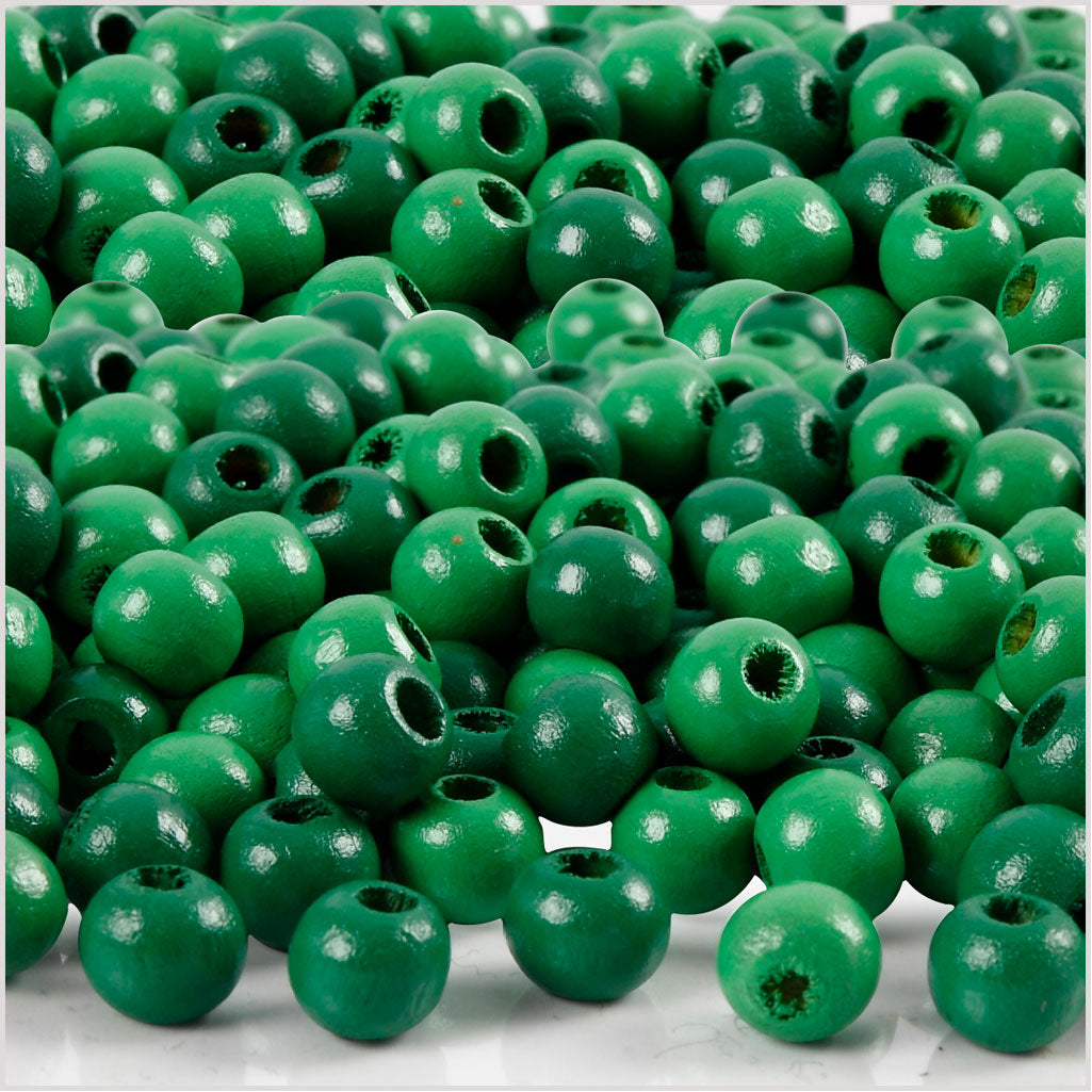 Creativ company houten kralen, d 5 mm, gatgrootte 1,5 mm, ca. 150 stuk, groen, 6 gr 1 doos