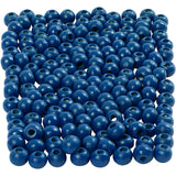 Creativ company houten kralen, d 5 mm, gatgrootte 1,5 mm, ca. 150 stuk, blauw, 6 gr 1 doos