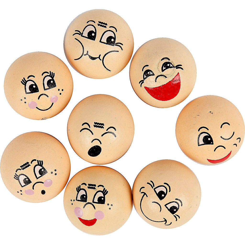 Creativ company hoofden, d 20 mm, licht beige, 16 stuk 1 doos