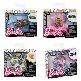 Barbie fashion tops - licensed asst