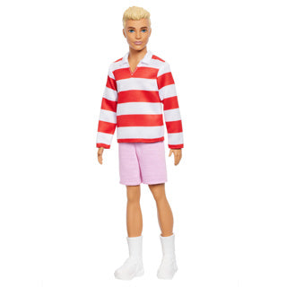 Barbie fashionista ken red and white stripe