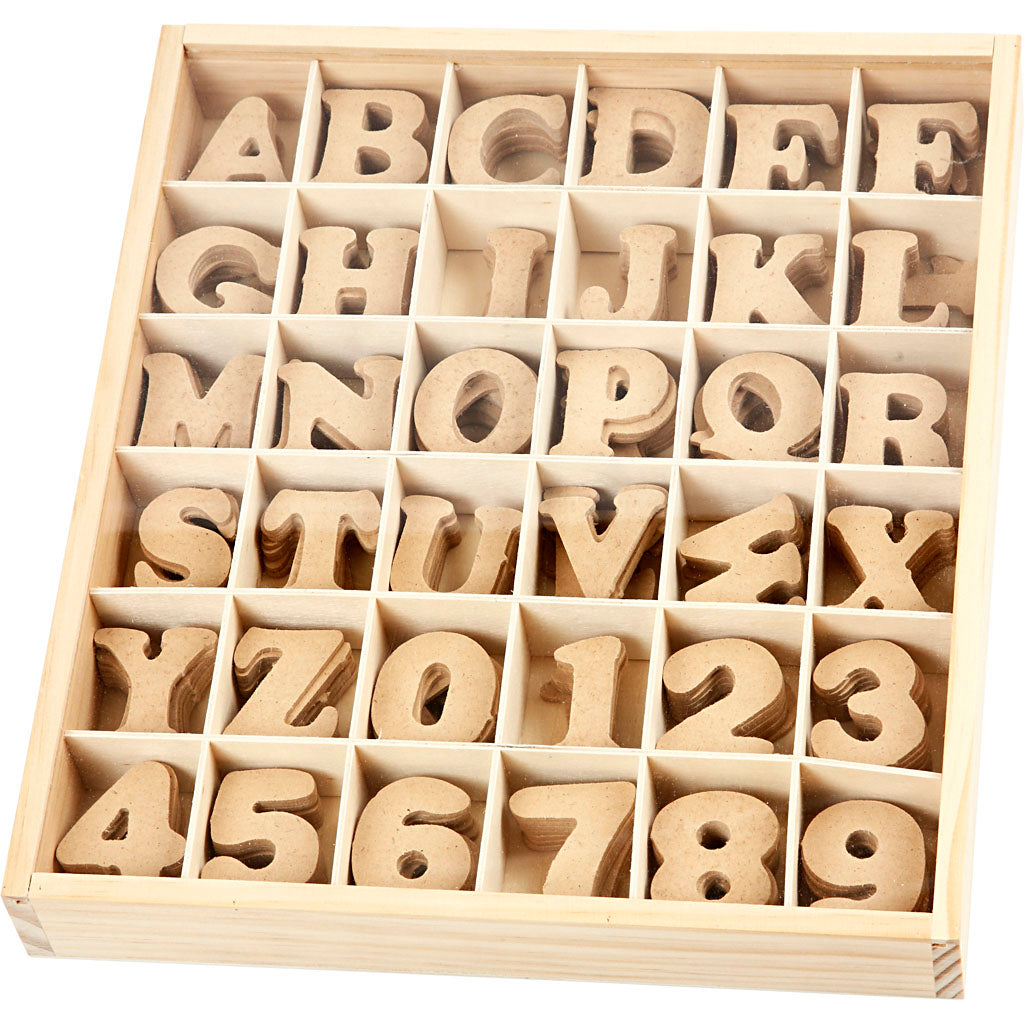 Letters Cijfers - MDF, 288st.