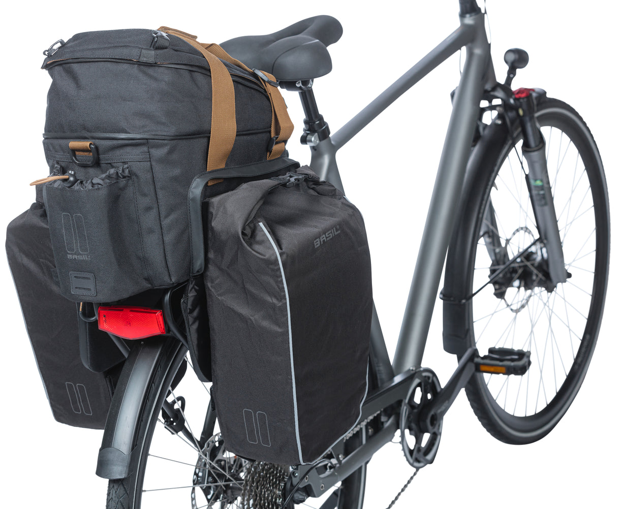 Basil Miles XL Pro bagagedragertas, zwart, polyester, waterdicht, 9-36L