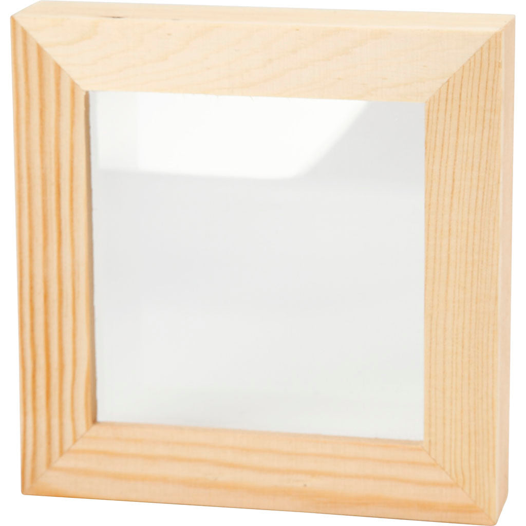 Creativ company 3d lijst met glas, d: 2,5 cm, afm 12,3x12,3 cm, 1 stuk