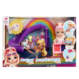 Regenboog hoog klein compact speeltoestel zwemmen