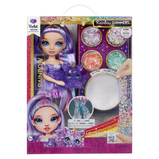 Regenboog hoge regenboog glinstert met slijm modepop violet (paars)