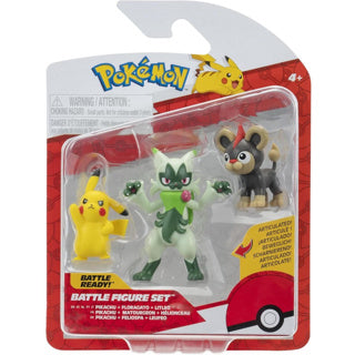 Pokémon battle figuren 3-pack litleo pikachu #5 en floragato