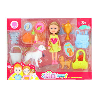 No brand pop set met accessoires 2 assorti