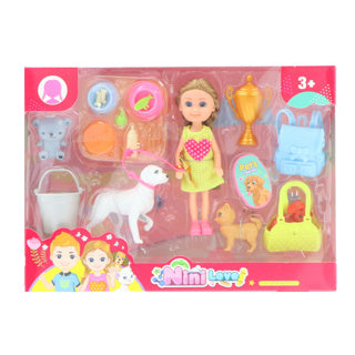 No brand pop set met accessoires 2 assorti