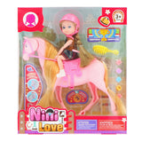 No brand pop set met paard groot 2 assorti