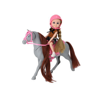 No brand pop set met paard groot 2 assorti