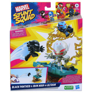 Marvel stunt squad speelset ironman vs black panther middel assorti