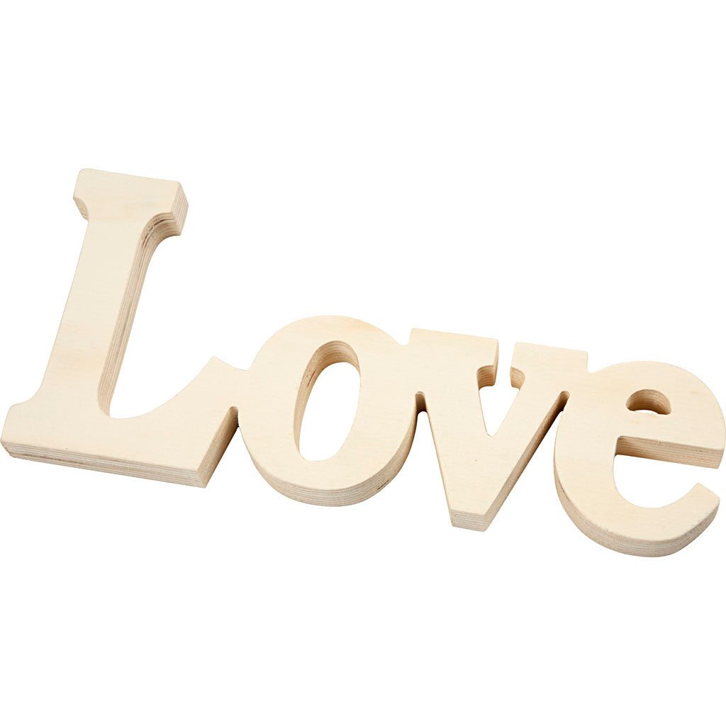 Creativ company decoratie woord, afm 23x10 cm, dikte 15 mm, 1 stuk