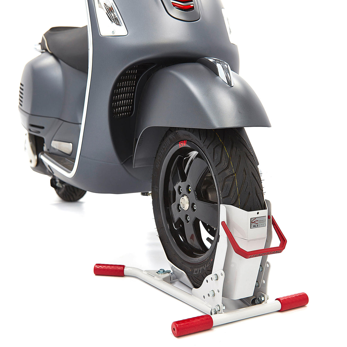 Ace bikes voorwiel standaard "steadystand scooters motorcycle stand acebikes mod.260 steadyst. scooter