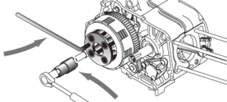 Bikeservice koppelingssleutel holding force clutch bst 4pin