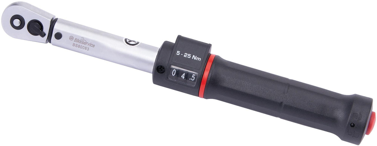 Bikeservice draaimomentsleutel torque wrench 1 4 5-25nm rotation