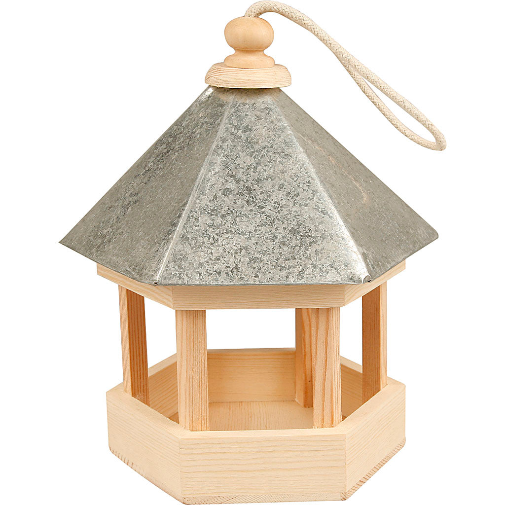 Creativ company vogelvoederhuis met zinken dak, afm 22x18x16,5 cm, 1 stuk