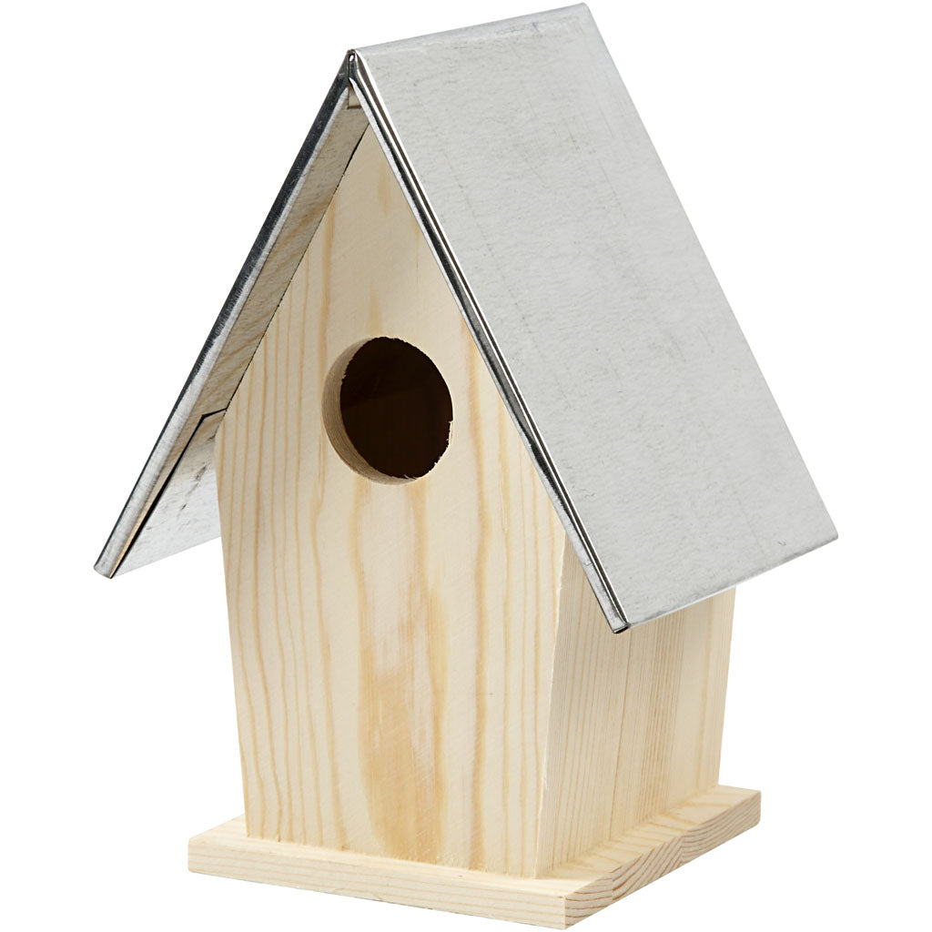 Creativ company vogelhuis met zinken dak, afm 13,5x11x19 cm, gatgrootte 32 mm, 1 stuk
