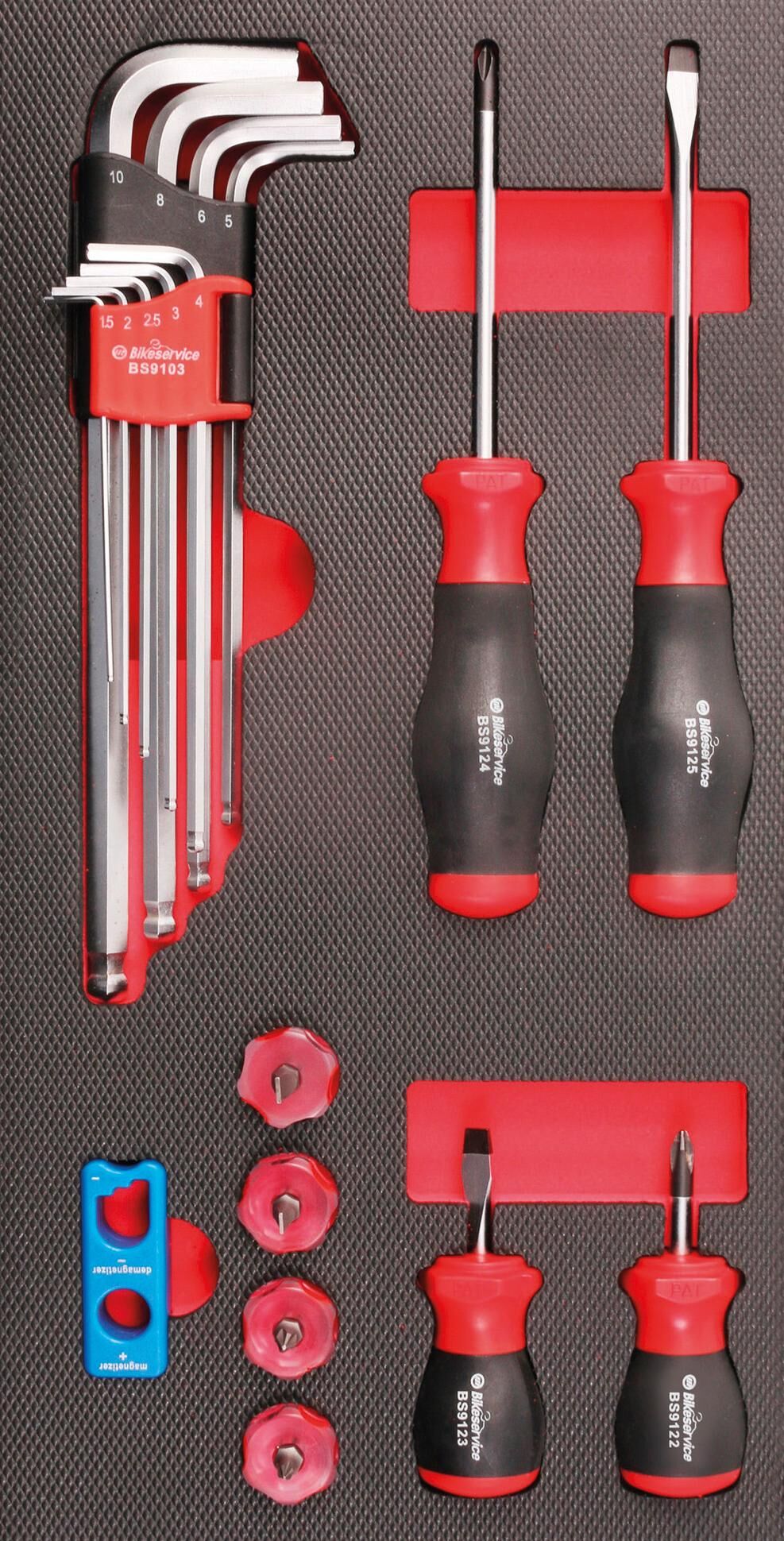 Bikeservice module-inlay schraubendreher winkelschlüssel moduleinl bst handwrkz 18tlg