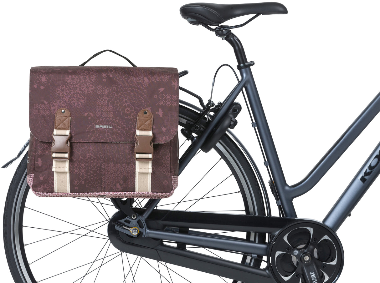 Basil Bohème dubbele fietstas - damesfiets - groen