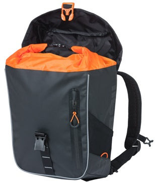 Basil Miles Tarpaulin Fietsrugzak - Waterdichte zwarte rugzak voor mannen en vrouwen, 17 liter inhoud