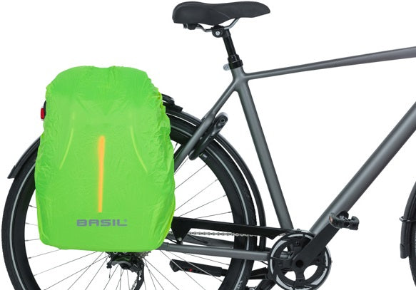 Basil B-Safe Commuter Nordlicht - Moderne fietsrugzak voor elektrische fietsen - 18L - Groen - Unisex - Met LED-verlichting