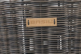 Basil Bremen Rattan Look KF - fietsmand - voorop - donkerbruin