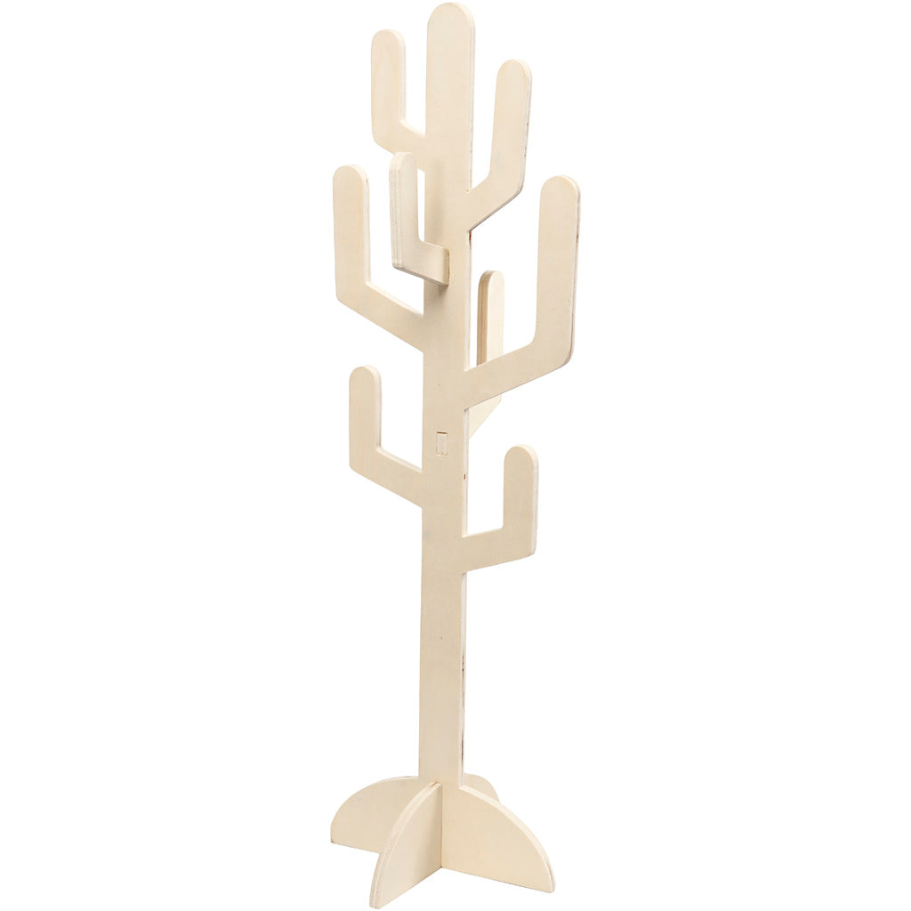 Creativ company houten cactus, h: 60 cm, b: 18,5 cm, dikte 8 mm, 1 stuk