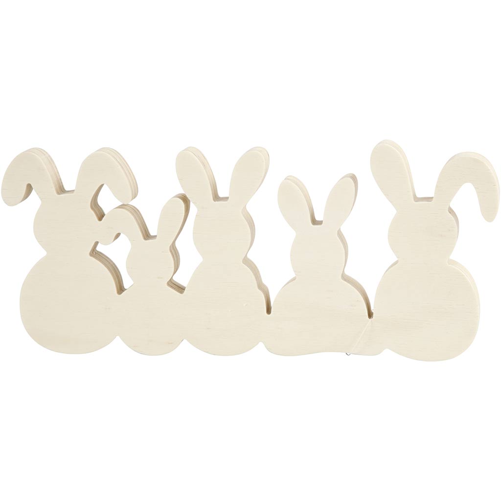 Creativ company konijnen, h: 11 cm, b: 30 cm, dikte 2 cm, 1 set