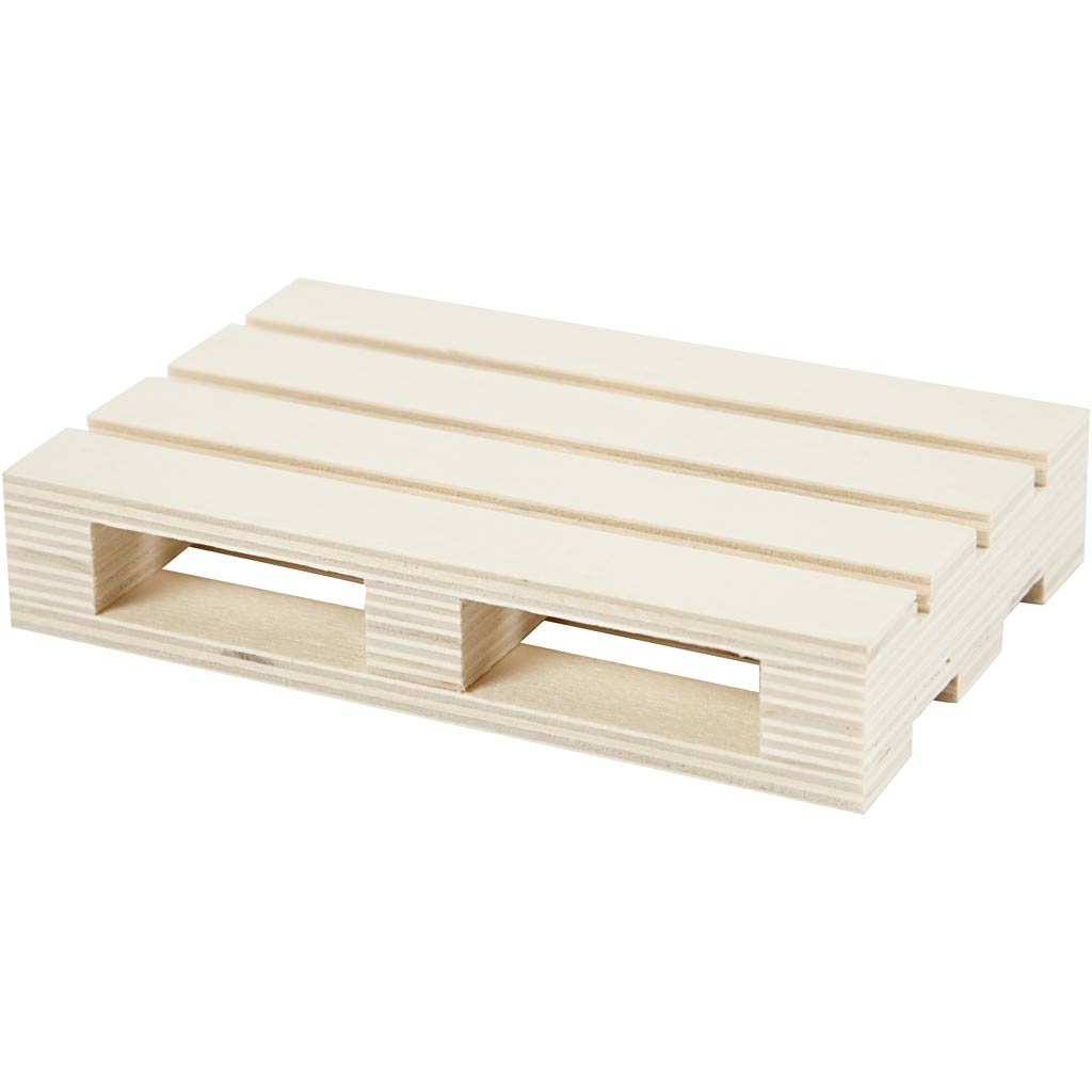 Creativ company minipallet, h: 2,5 cm, l: 12 cm, b: 8 cm, 1 stuk