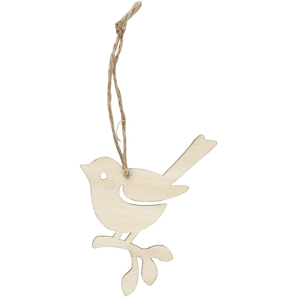 Creativ company vogel, h: 9 cm, b: 6,5 cm, 5 stuk 1 doos