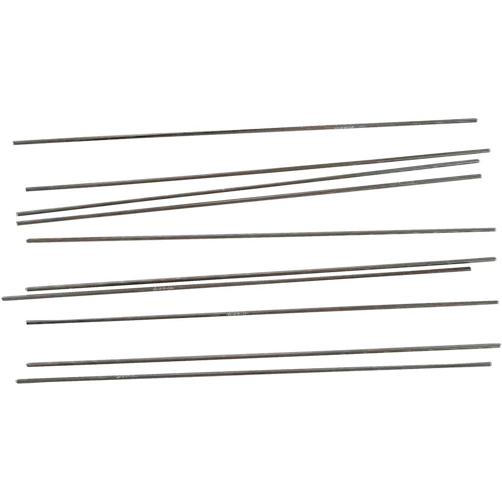 Creativ company metalen staaf, l: 20 cm, d 2 mm, 10 stuk 1 doos