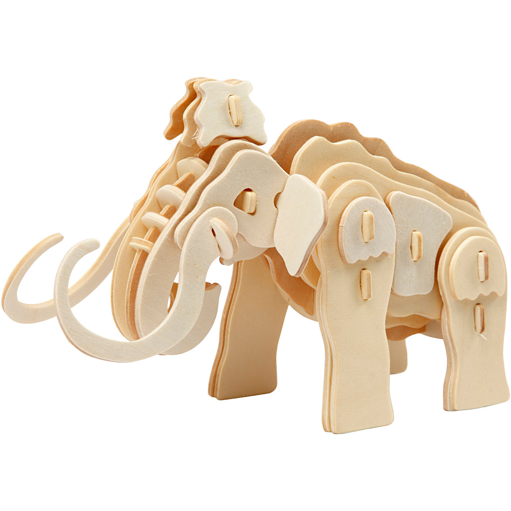 Creativ company 3d puzzel, mammoet, afm 19x8,5x11 cm, 1 stuk