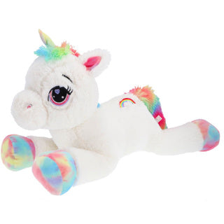 Pluchiez pluche unicorn wit liggend 80 cm