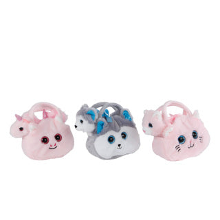 Take me home pluchen knuffel in tasje, 12cm